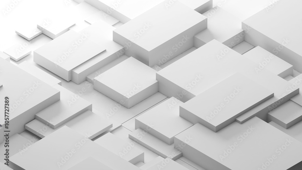 abstract geometric background shapes white square in relief, both high and low used to add different messages to visuals or backdrop images.,3d rendering abstract geometric background shapes white square in relief, both high and low used to add different messages to visuals or backdrop images.,3d rendering