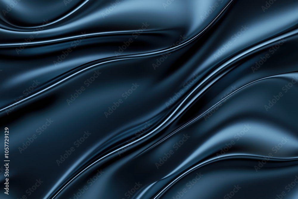 Smooth liquid texture creates elegant and luxurious appearance, perfect for backgrounds or design elements. deep blue tones evoke sense of calm and sophistication
