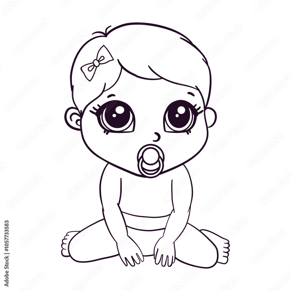 Vector greeting card. Baby shower card. Baby announcement card design element. It's a girl lettering. Baby shower party design element. Vector greeting card. Baby shower card. Baby announcement card design element. It's a girl lettering. Baby shower party design element.