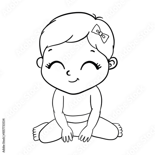 Vector greeting card. Baby shower card. Baby announcement card design element. It's a girl lettering. Baby shower party design element.