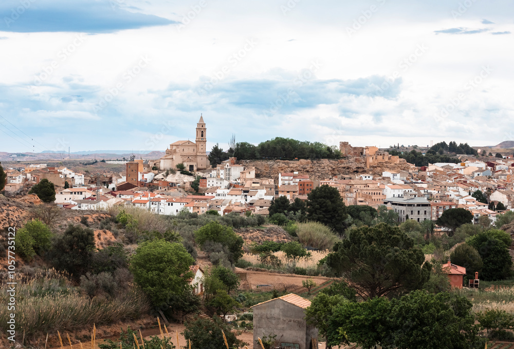 a view of Hijar town, comarca of Bajo Martin, province of Teruel, Aragon, Spain a view of Hijar town, comarca of Bajo Martin, province of Teruel, Aragon, Spain