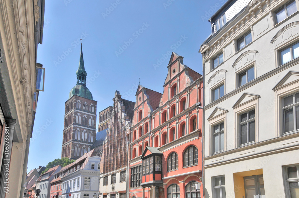 Fototapeta premium Gothic St. Nicholas Church the oldest church of the Hanseatic city of Stralsund in Germany