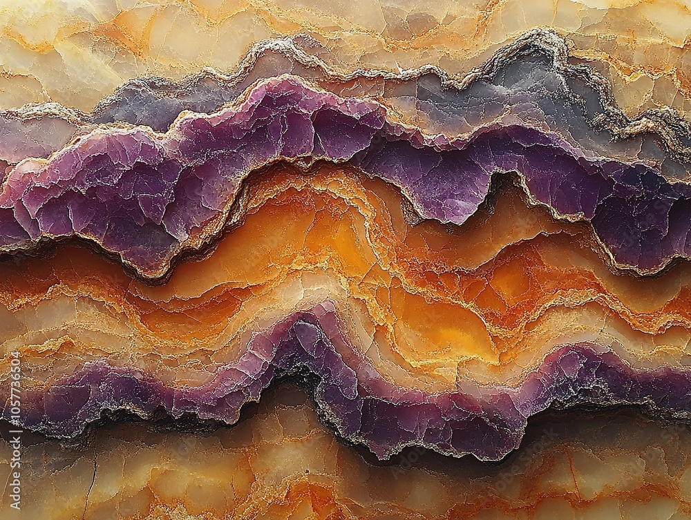 Abstract Stone Layers with Warm and Cool Tones. Abstract Stone Layers with Warm and Cool Tones.