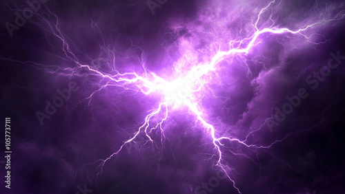 Wallpaper Mural lightning violet Torontodigital.ca