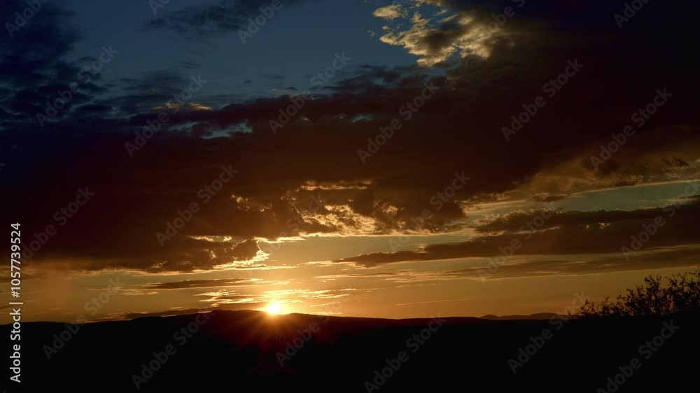 Inspirational Sunrise with Storm Clouds Timelapse Zoom Out Inspirational Sunrise with Storm Clouds Timelapse Zoom Out