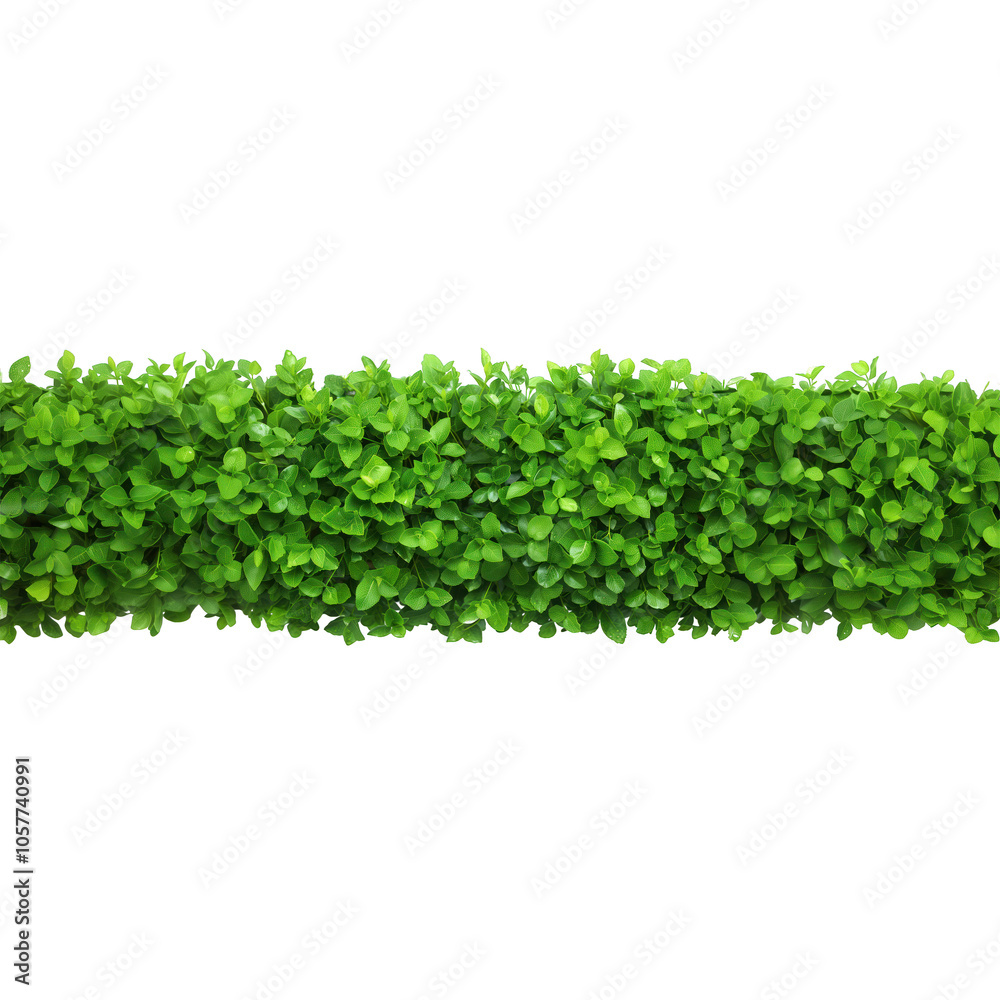 Dense foliage hedge isolated on a transparent background. Dense foliage hedge isolated on a transparent background.