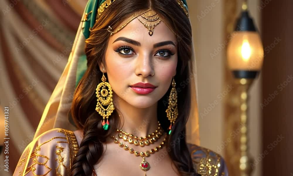 portraif of beautiful indian woman