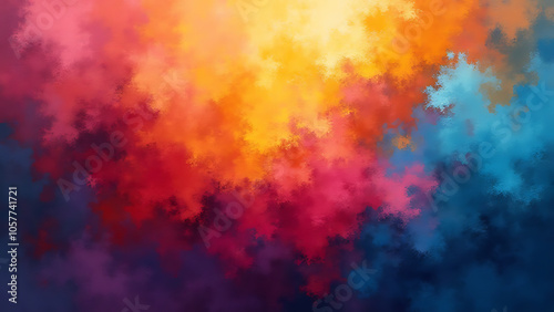 Vibrant colors blend with texture creating an abstract artistic background effect.