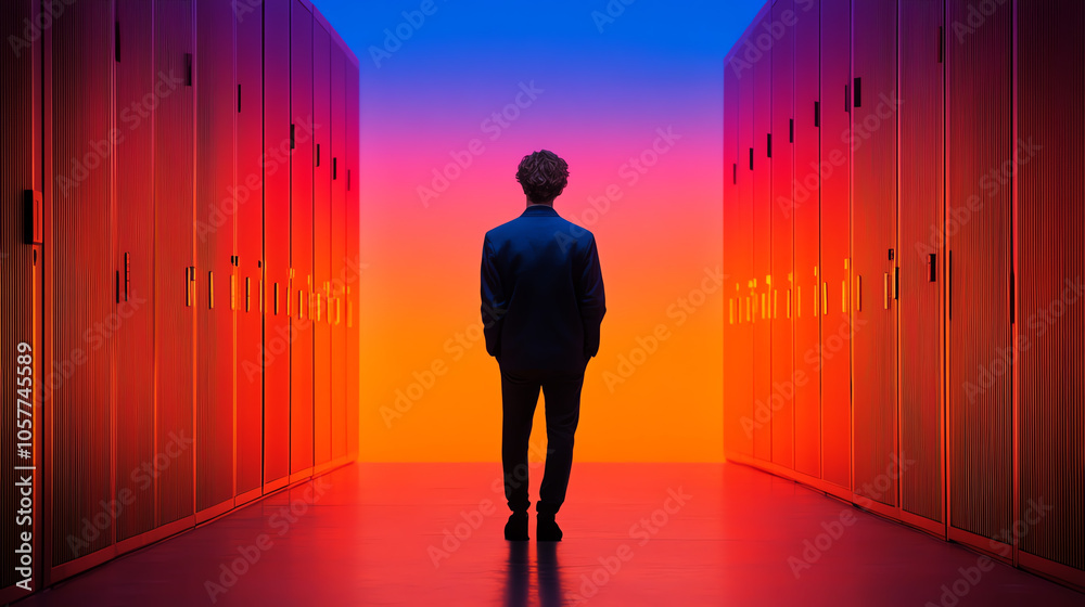 An AI assistant glowing in blue light, securely holding private information in the form of glowing data cubes inside a digital vault An AI assistant glowing in blue light, securely holding private information in the form of glowing data cubes inside a digital vault
