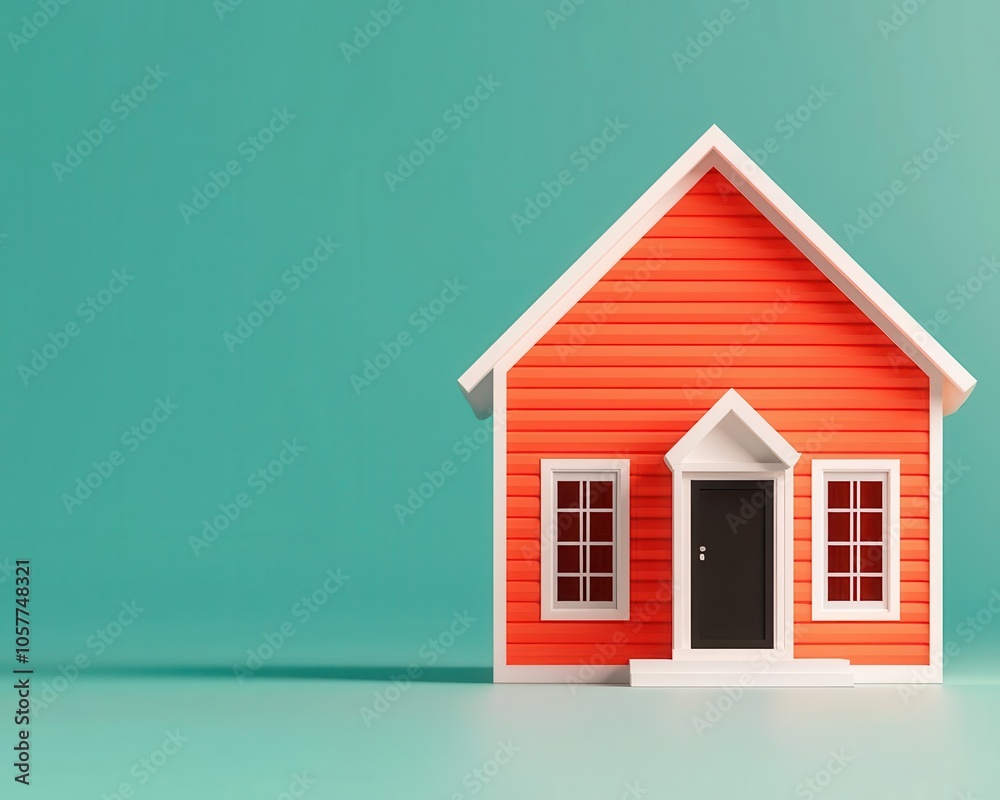 Investment property, loan terms with miniature house, 3D illustration Investment property, loan terms with miniature house, 3D illustration