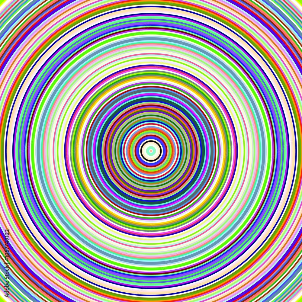 vivid concentric circles share a single center creating a nearly hypnotic optical effect vivid concentric circles share a single center creating a nearly hypnotic optical effect