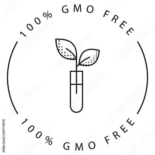 Chemical-Free Eco-Friendly GMO Plant Vector Icon Design