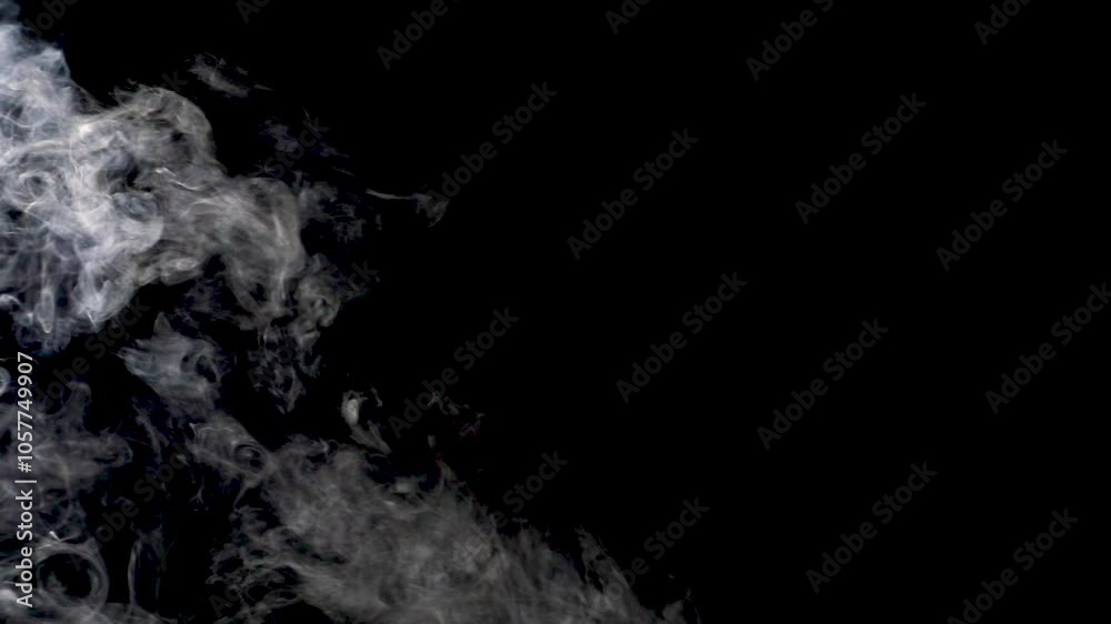 White smoke texture isolated on dark background White smoke texture isolated on dark background