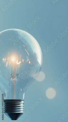 Creative light bulb design showcasing a dual color effect with soft pastel tones