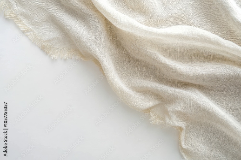 Ecofriendly organic cotton fabric, GOTS certified, highquality material, on solid white background, single object., Ecofriendly organic cotton fabric, GOTS certified, highquality material, on solid white background, single object.,