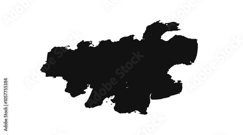 Vector black grunge brush stroke isolated on white background