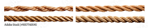 Collection Straight rope Isolated on transparent background