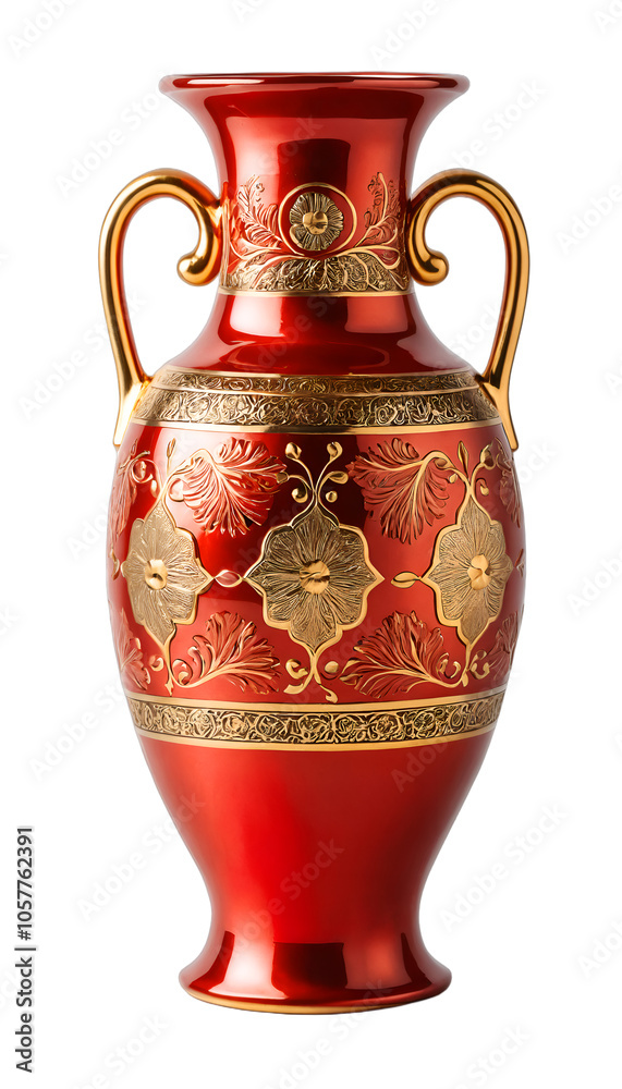 fancy ceramic vase isolated on transparent background fancy ceramic vase isolated on transparent background