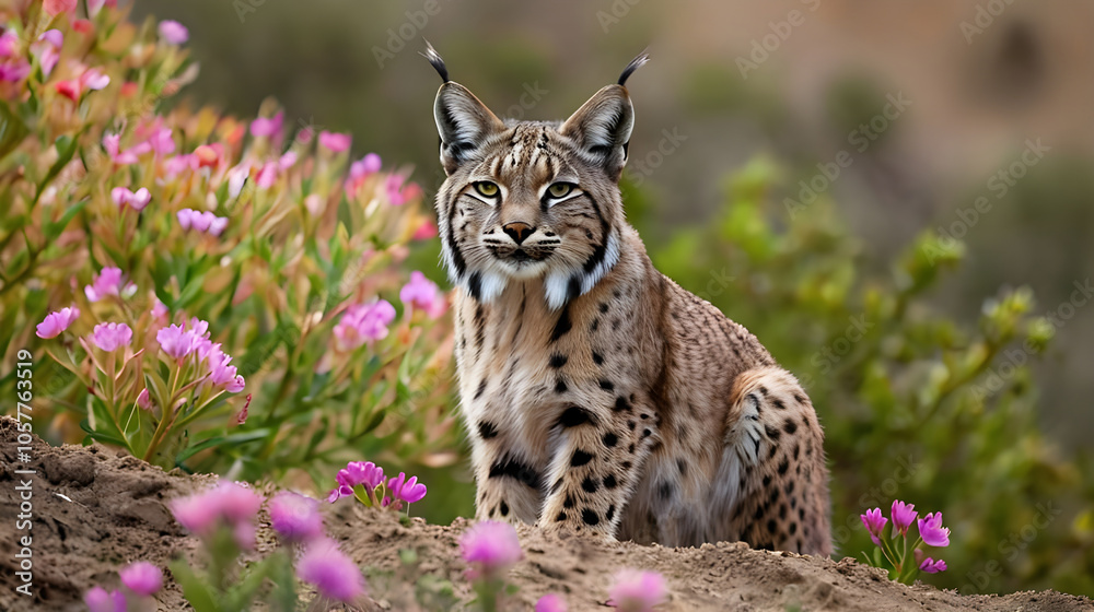 Obraz premium A northwestern wolf stands confidently on a rock ai
