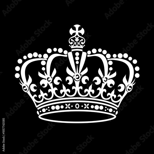 Isolated Illustrated Logo of a Crown