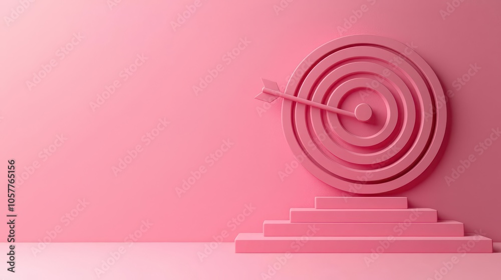 Resultsdriven, bullseye with upward arrows, 3D illustration Resultsdriven, bullseye with upward arrows, 3D illustration
