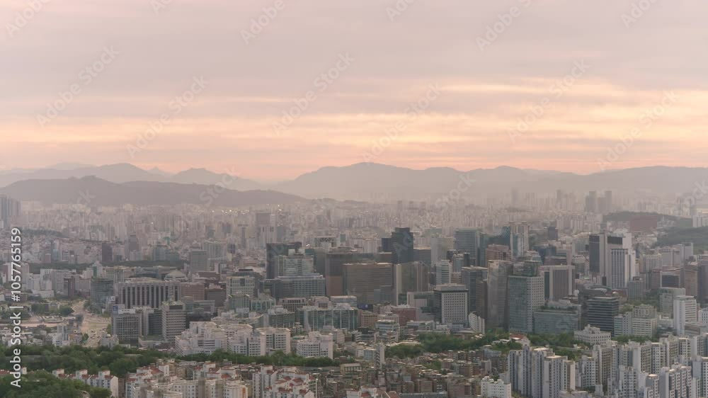 서울 안산 아침 서울 안산 아침