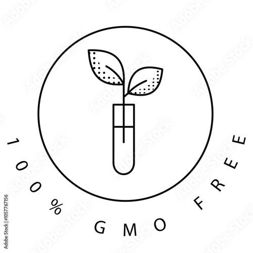 Eco GMO-Free Nature Leaf Vector Icon Design