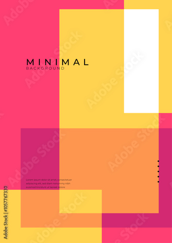 Colorful Abstract Minimalist Geometric Background Design. Perfect for contemporary design projects or presentations seeking a minimalist yet striking aesthetic.