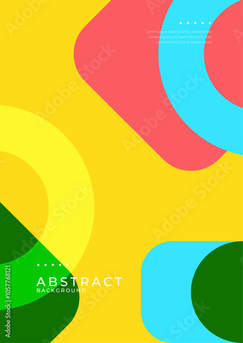 Colorful Abstract Minimalist Geometric Background Design. Perfect for contemporary design projects or presentations seeking a minimalist yet striking aesthetic.