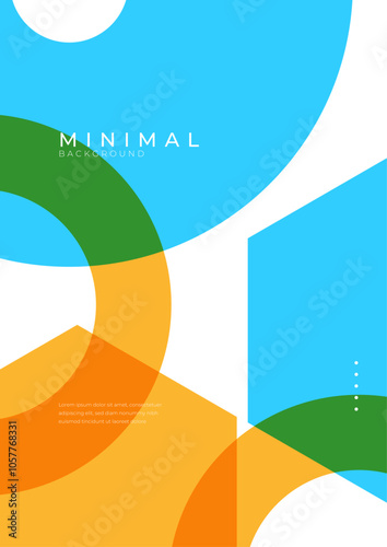 Vibrant Abstract Geometric Minimalist Posters