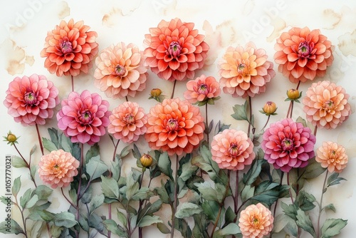 Wallpaper Mural A vibrant arrangement of paper flowers in various shades, showcasing artistic floral design. Torontodigital.ca