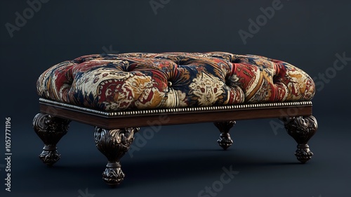 Ottoman Furniture Side View Full Length photo