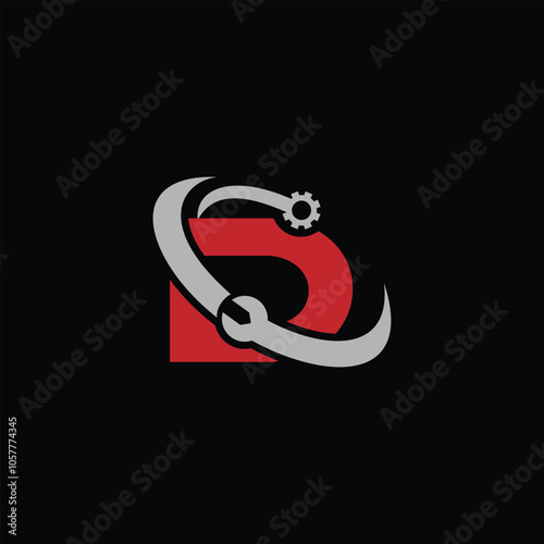 D Abstract Repair Letter Logo