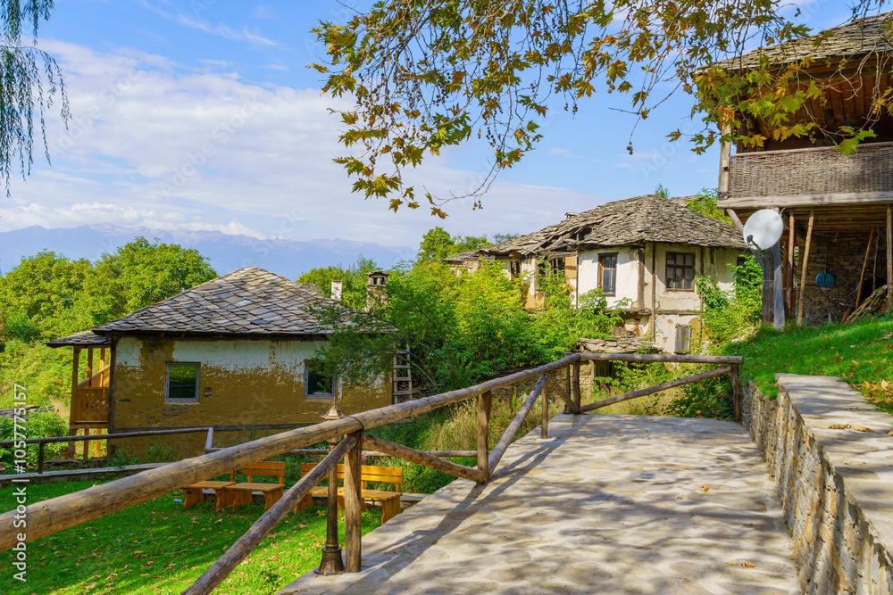 Typical houses in the village Leshten Typical houses in the village Leshten