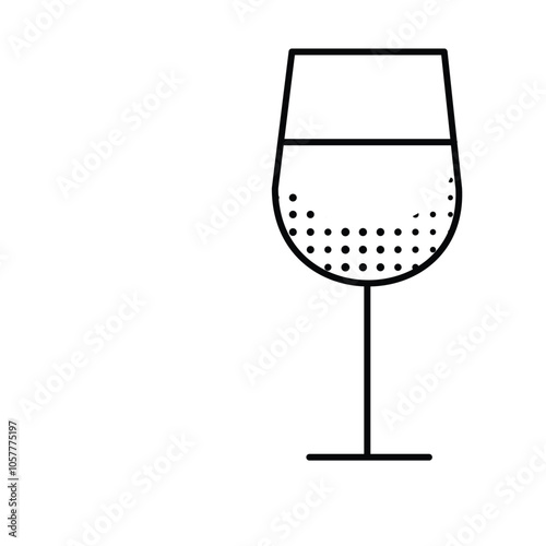 Alcohol-Free Wine Beverage Restriction Vector Icon Design