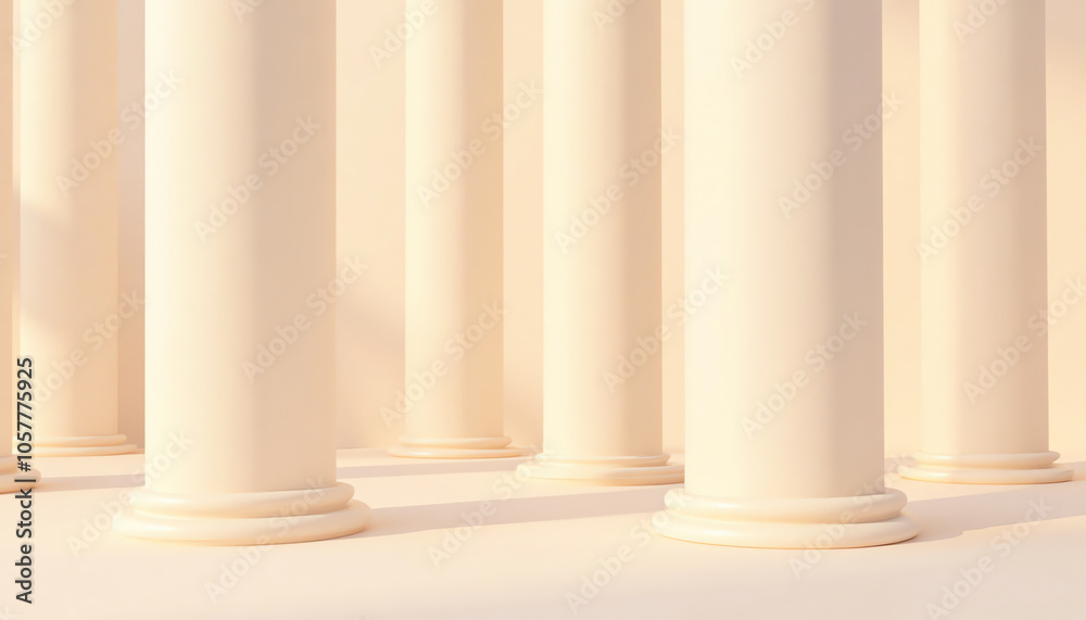 3D of classical columns, architectural elegance, structure 3D of classical columns, architectural elegance, structure
