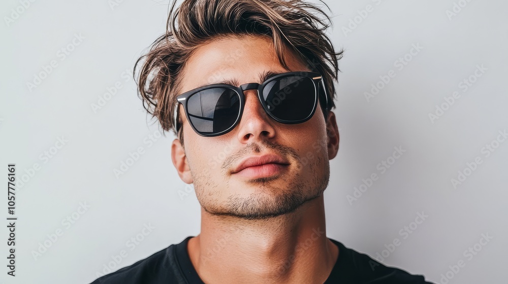Elegant masculine portrait in a studio setting Elegant masculine portrait in a studio setting