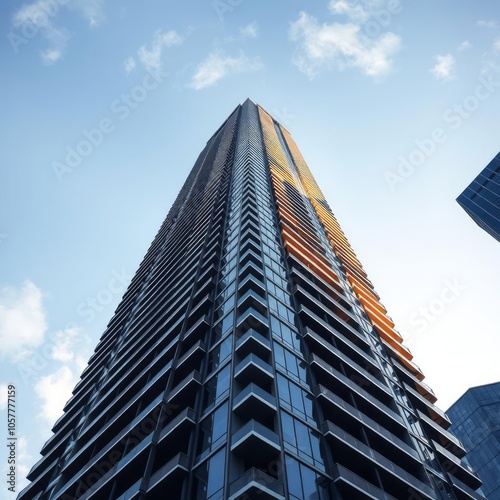 Wallpaper Mural Upward look at the one a condominium complex under construction at 1 bloor st west (photo taken on balmuto st) - showing west facing side of tower Condominium  Torontodigital.ca