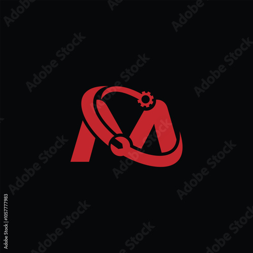 M Abstract Repair Letter Logo