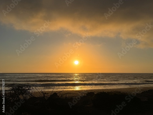 Sunset over the ocean near Ventura California 