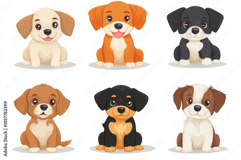 cartoon adventures of six adorable puppies cartoon adventures of six adorable puppies
