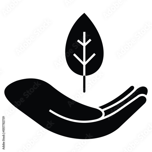Green Nature SLS-Free Leaf VEctor Icon Design