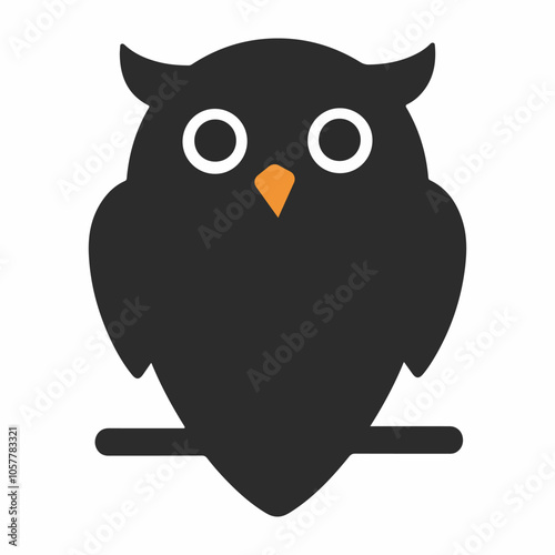 Owl silhouette vector design photo