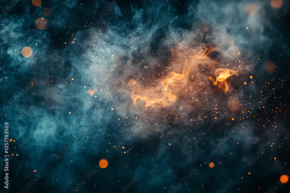 Obraz premium smoke and sparks captivating abstract art with ethereal effects