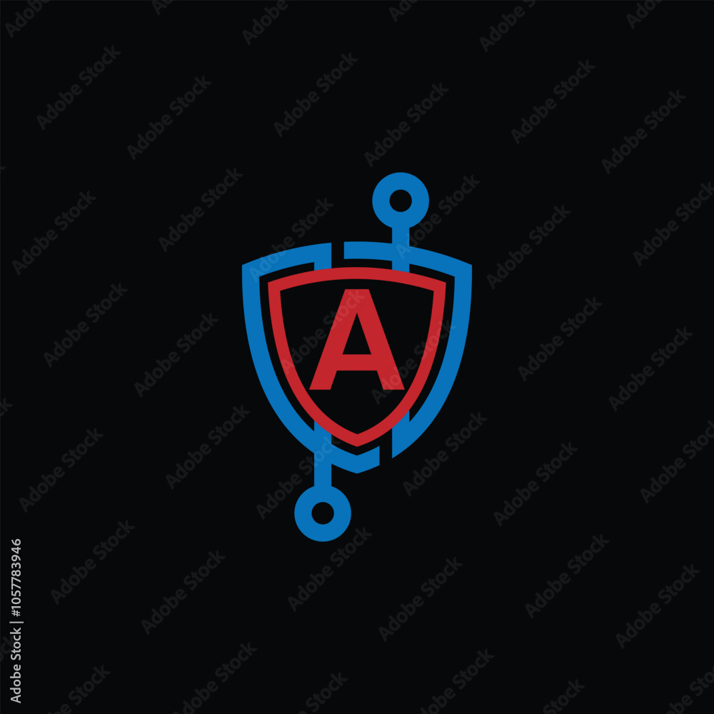 Creative Shield Technology Logo And Letter A Creative Shield Technology Logo And Letter A