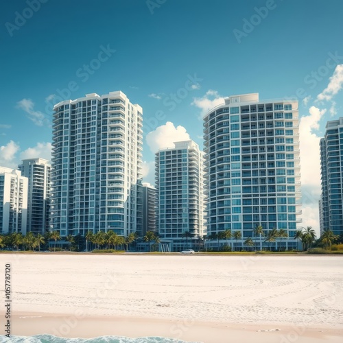 Sunny isles beach florida - mid-rise condominium buildings in the middle of the city Condominium 