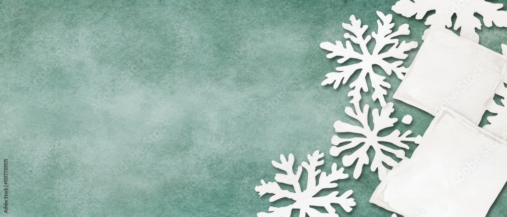 Winter Wonderland: Serene Snowflakes and Peaceful Landscape Winter Wonderland: Serene Snowflakes and Peaceful Landscape