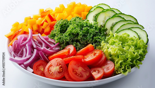 Fresh Salad Bowl with Colorful Veggies