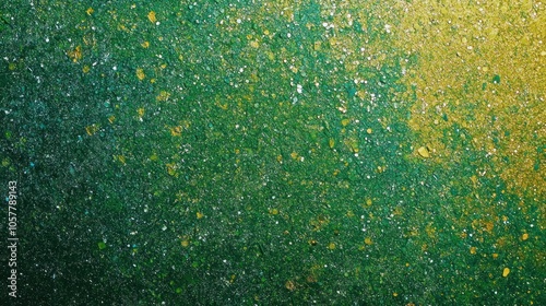 Abstract green and yellow gradient with a speckled texture.