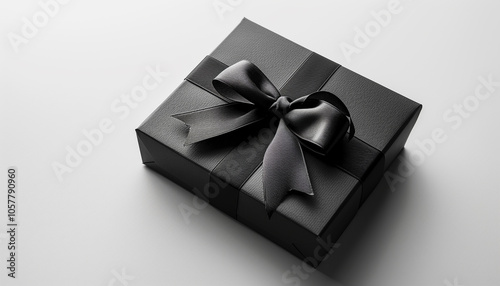 Minimalist Monochrome Gift Box with Black Bow